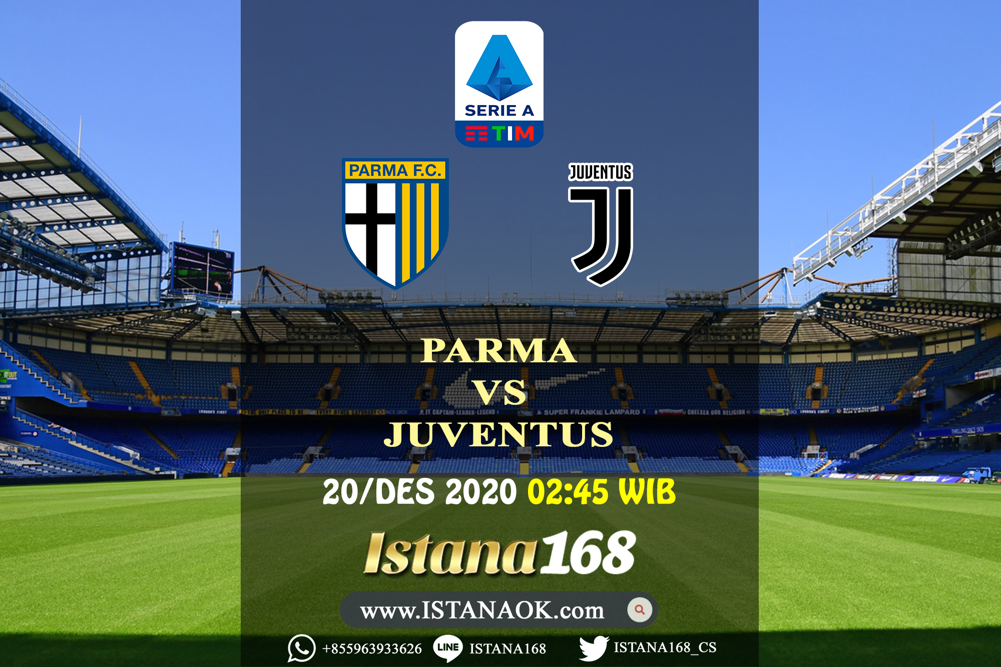 Prediksi Bola Akurat Istana168 Parma vs Juventus 20 Desember 2020