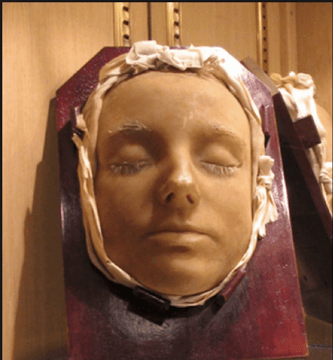 The Lennoxlove mask- one of two supposed death masks of Mary Queen of Scots