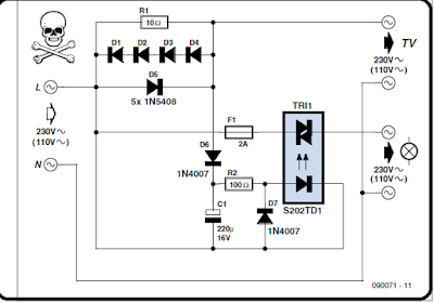 Automatic TV Lighting Switch Circuit Diagram