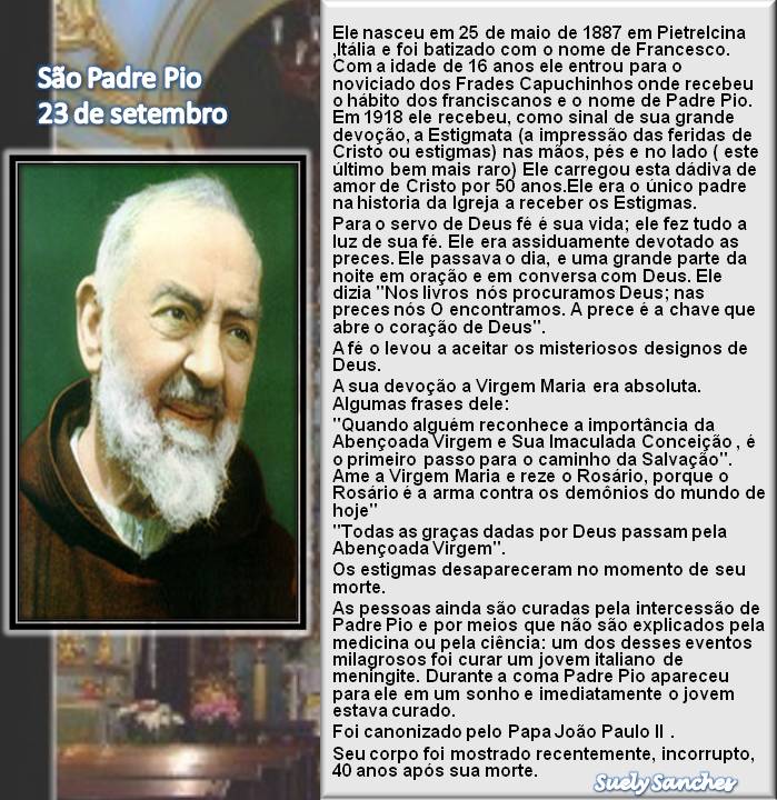 Oração Fica Senhor Comigo - Padre Pio de Pietrelcina