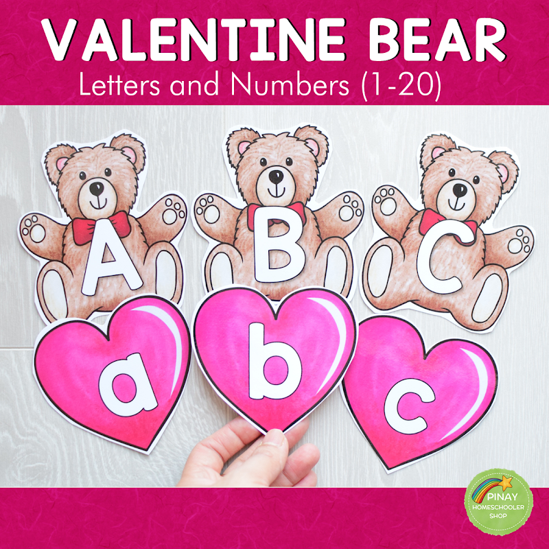 Valentine's Day Letter and Number Cards