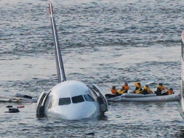The plane landed in the river carrying 155 passengers.