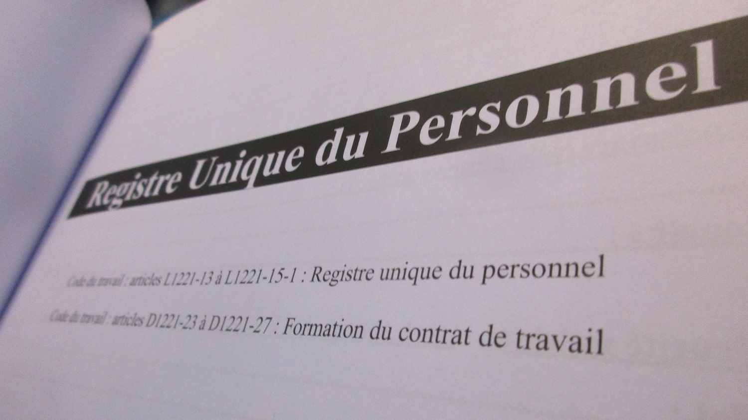 Registre unique du personnel Comment remplir le registre