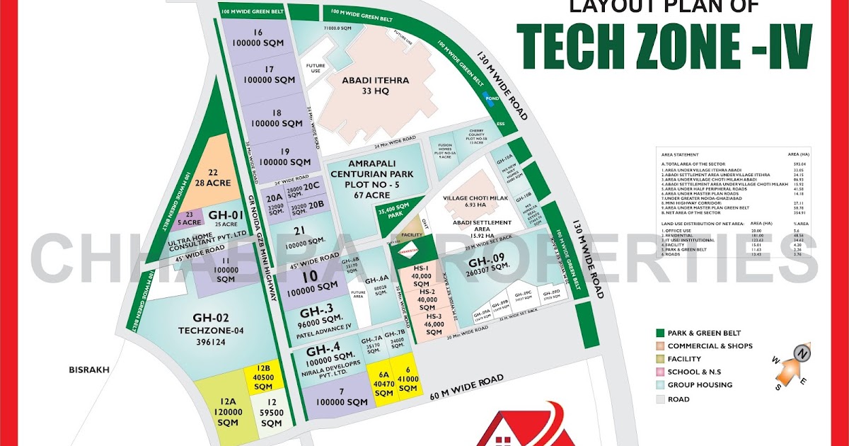 maps of greater noida MAP OF TECH ZONE IV layout plan of Greater Noida