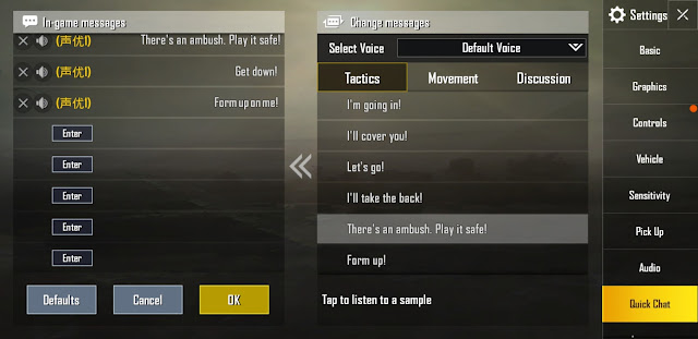 Mengubah Quick Chat ke Bahasa Korea di PUBG Mobile