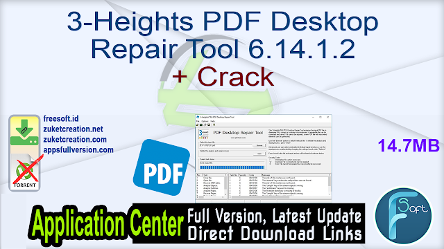 3-Heights PDF Desktop Repair Tool 6.14.1.2 + Crack
