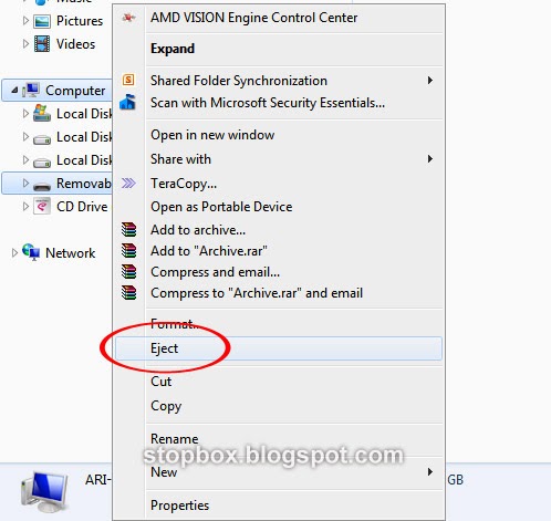 Fungsi Eject dan Safely Remove USB
