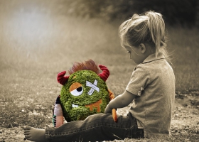 A picture of a young child who is depressed. A picture of a young child who is depressed.