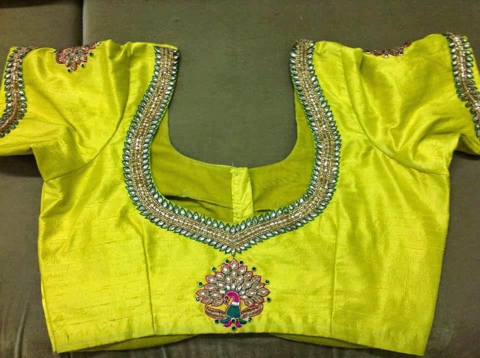 Latest Silk Saree Blouse Back Neck Designs For Pattu Sarees Images