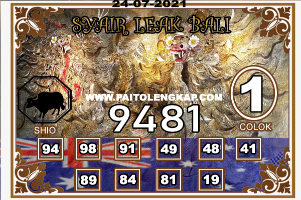 Syair Sidney Hari Ini Sabtu 24072021 Prediksi HK Malam