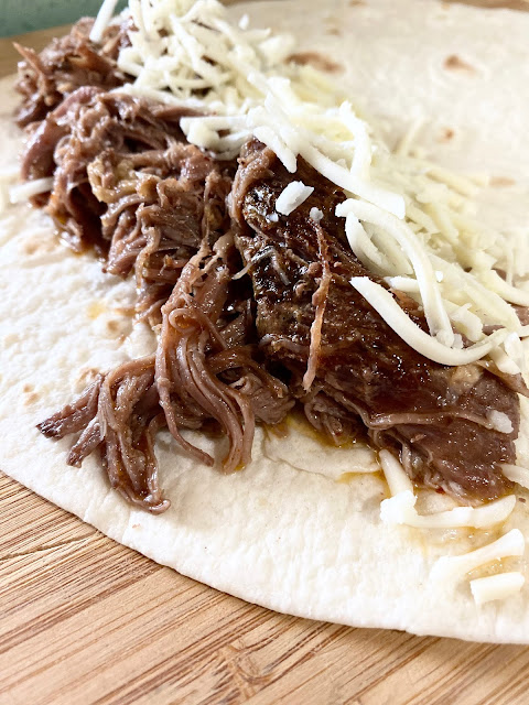 Mexican Shredded Beef Enchiladas #ad #iowabeef #sweetsavoryeats