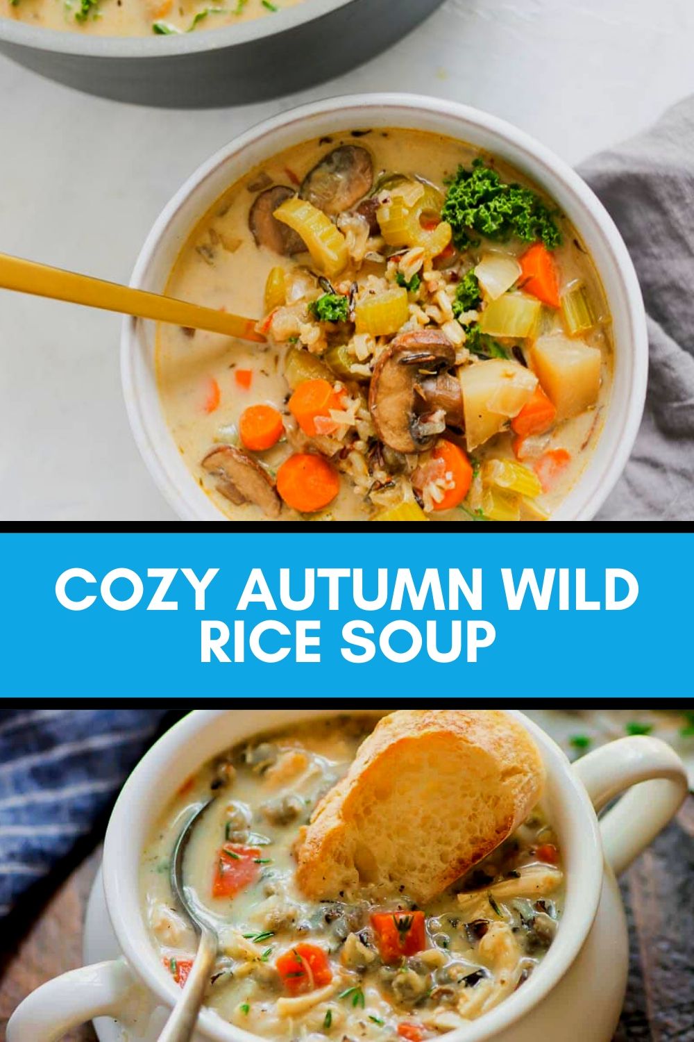 Cozy Autumn Wild Rice Soup | New Recipe