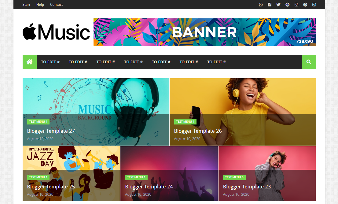 Music Pro Blogger Template Music Pro Blogger Template