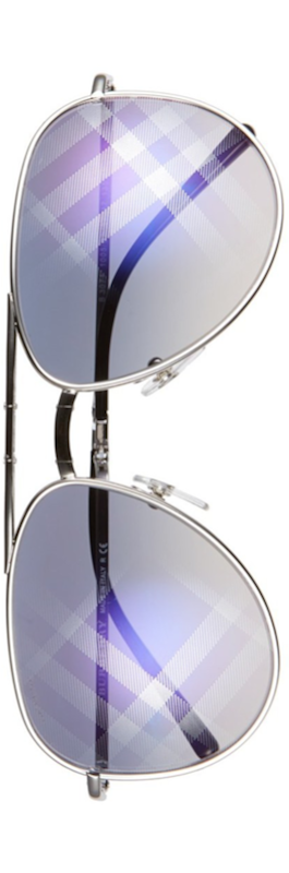 Burberry 57mm Foldable  Aviator Sunglasses