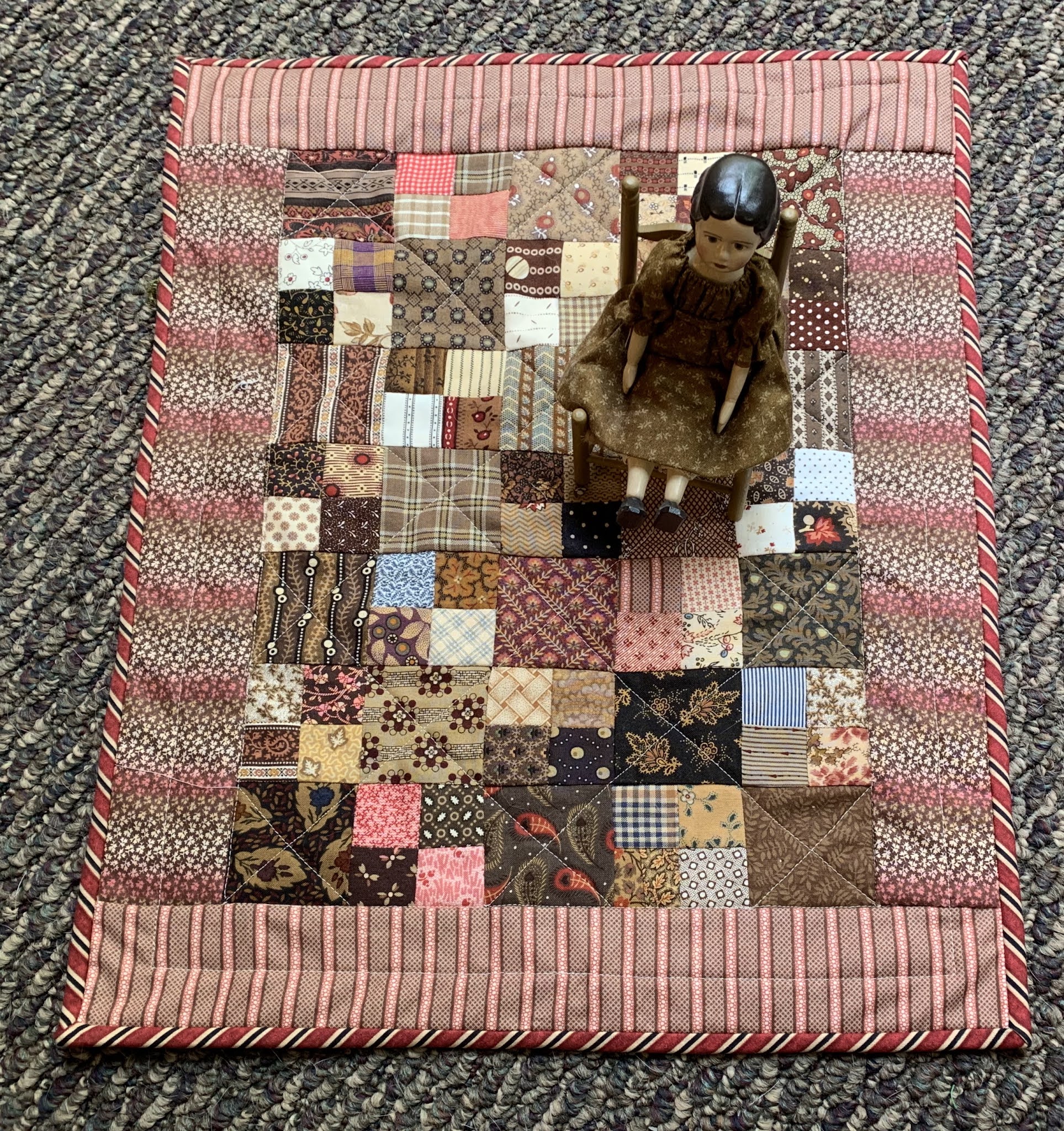 Small Quilts and Doll Quilts 50 Shades of Brown Quiltalong