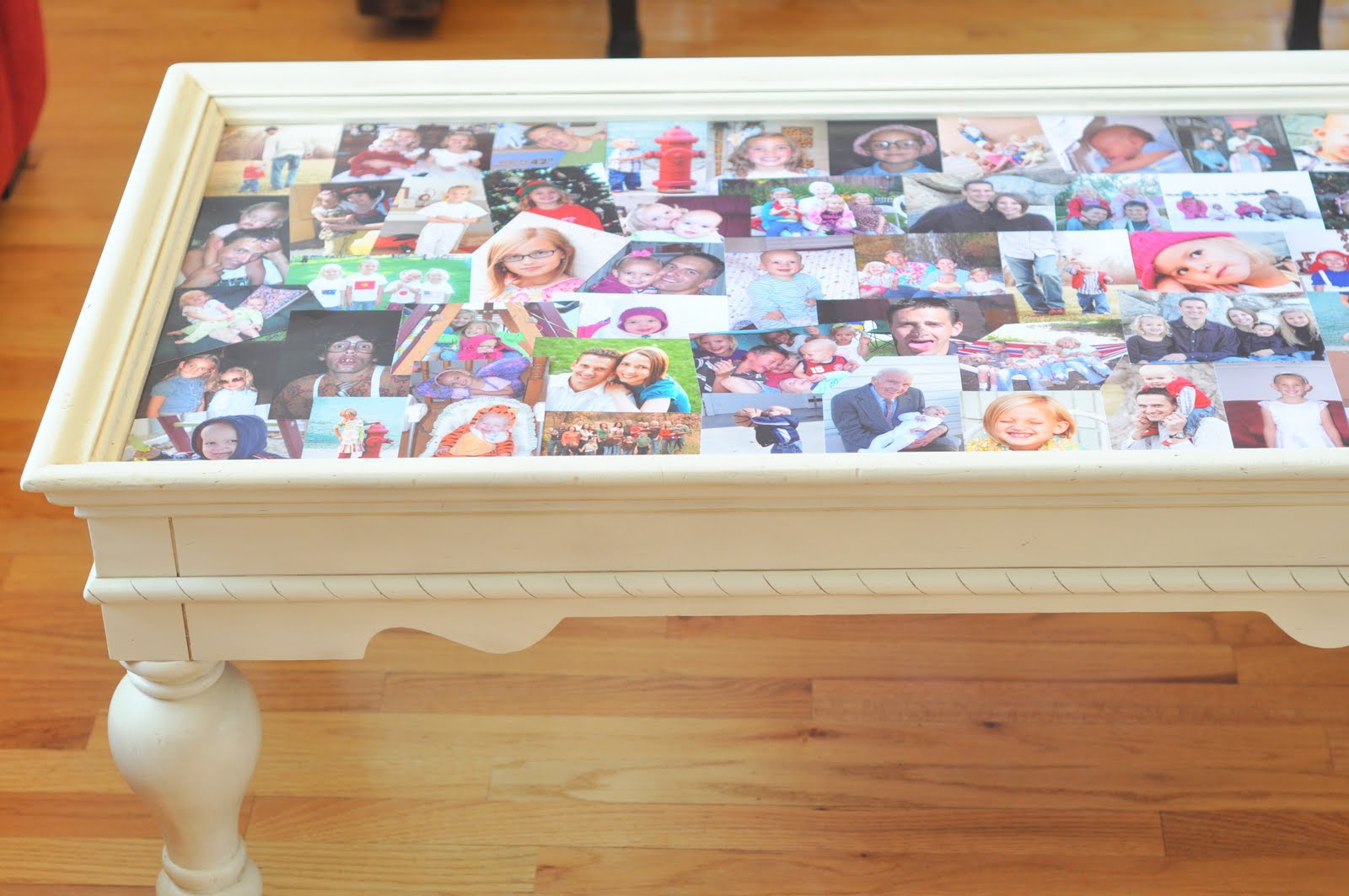 Family Picture Collage Coffee Table | One Mom with a Mission