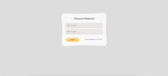 Aplikasi permintaan barang (Request Material) dengan PHP, MySQLi dan Bootstrap 4