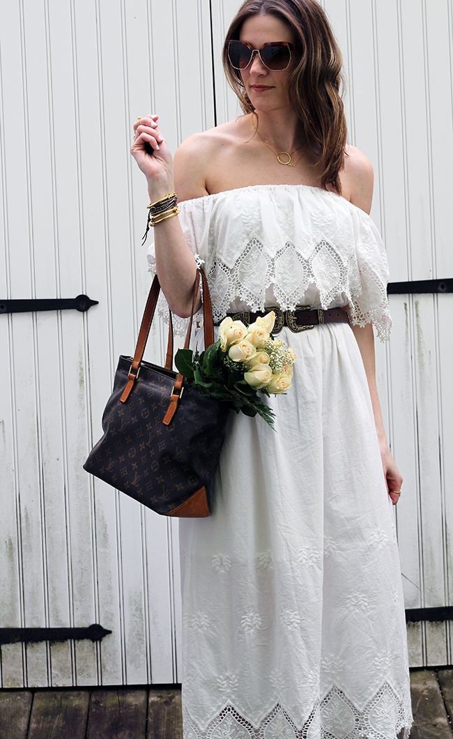 White Lace Maxi Dress + WW Link Up | Threads for Thomas