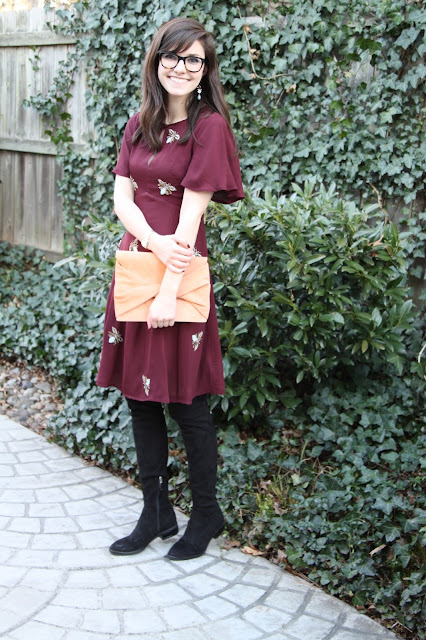 2017, birthday, over the knee boots, OOTD, burgundy, winter, 