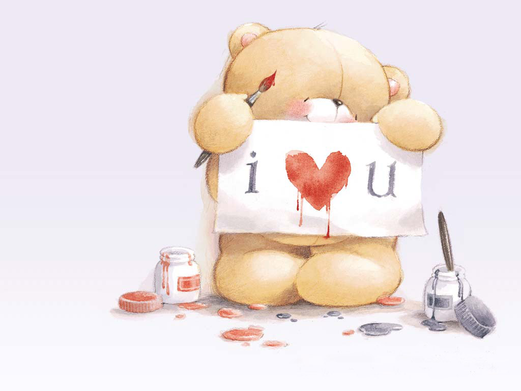 I Love You Teddy Bear Wallpaper