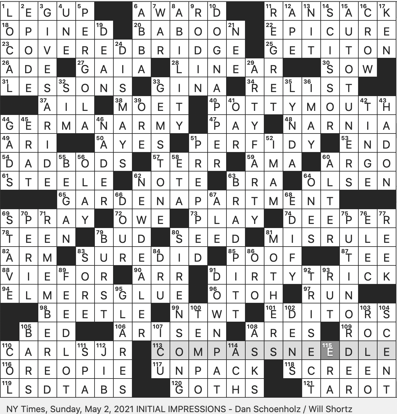 Rex Parker Does the NYT Crossword Puzzle: Floral archway / SUN 5-2-21 /  Classical poem form / Fast-food chain with Famous Star burgers /  Aesthetically pretentious informally / Actor whose breakout role