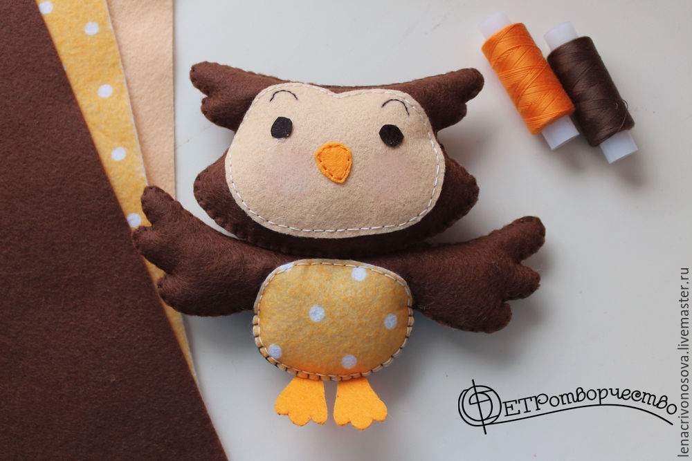 How to sew an owl out of felt. DIY Tutorial