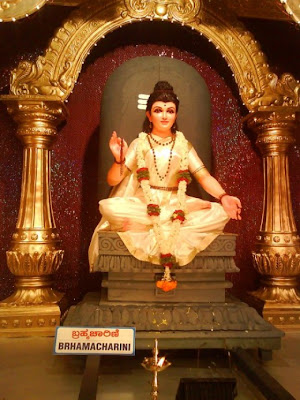 Brahmacharini - The Navadurga Statue worshipped at Kudroli temple during Dasara celebrations in Mangaluru
