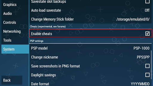 ppsspp enable cheats ppsspp enable cheats