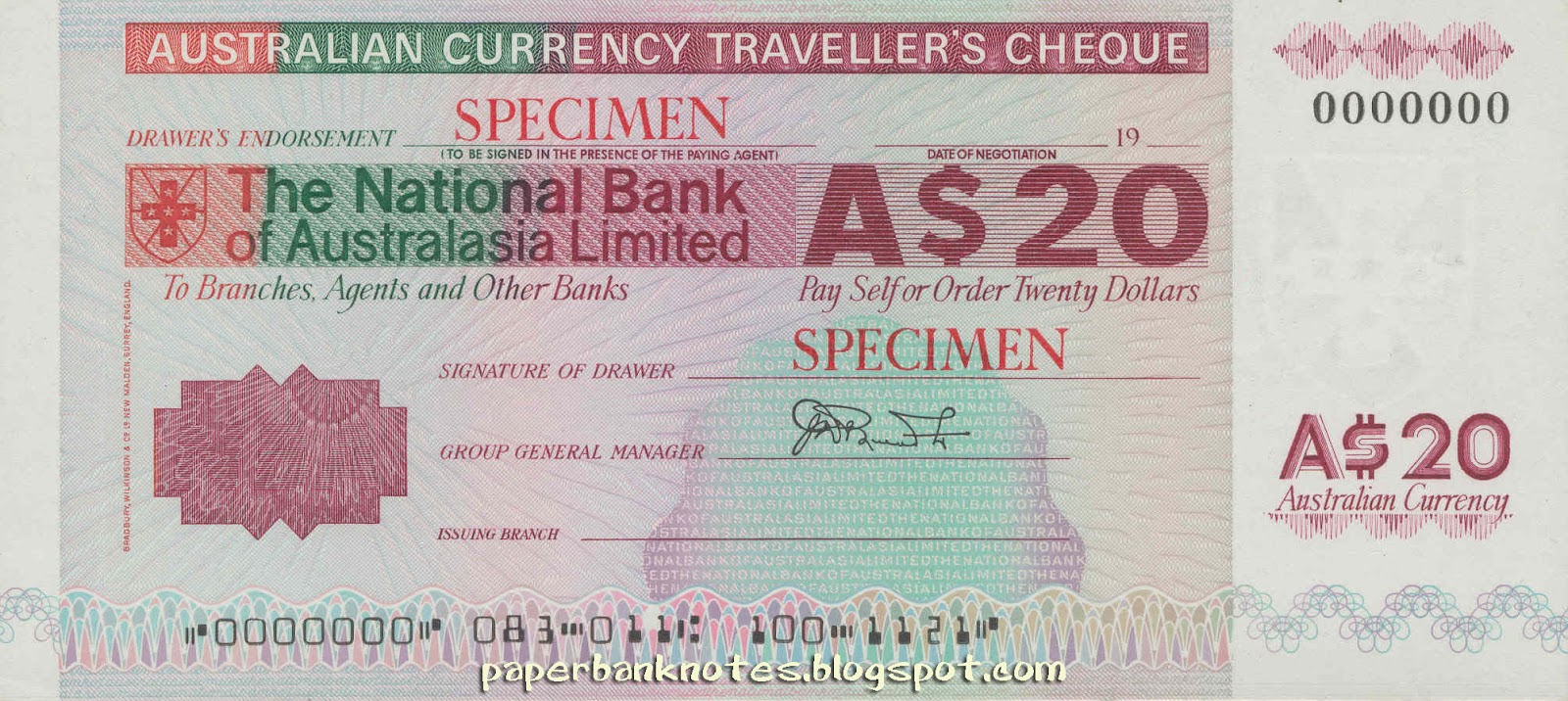 travellers cheques post office