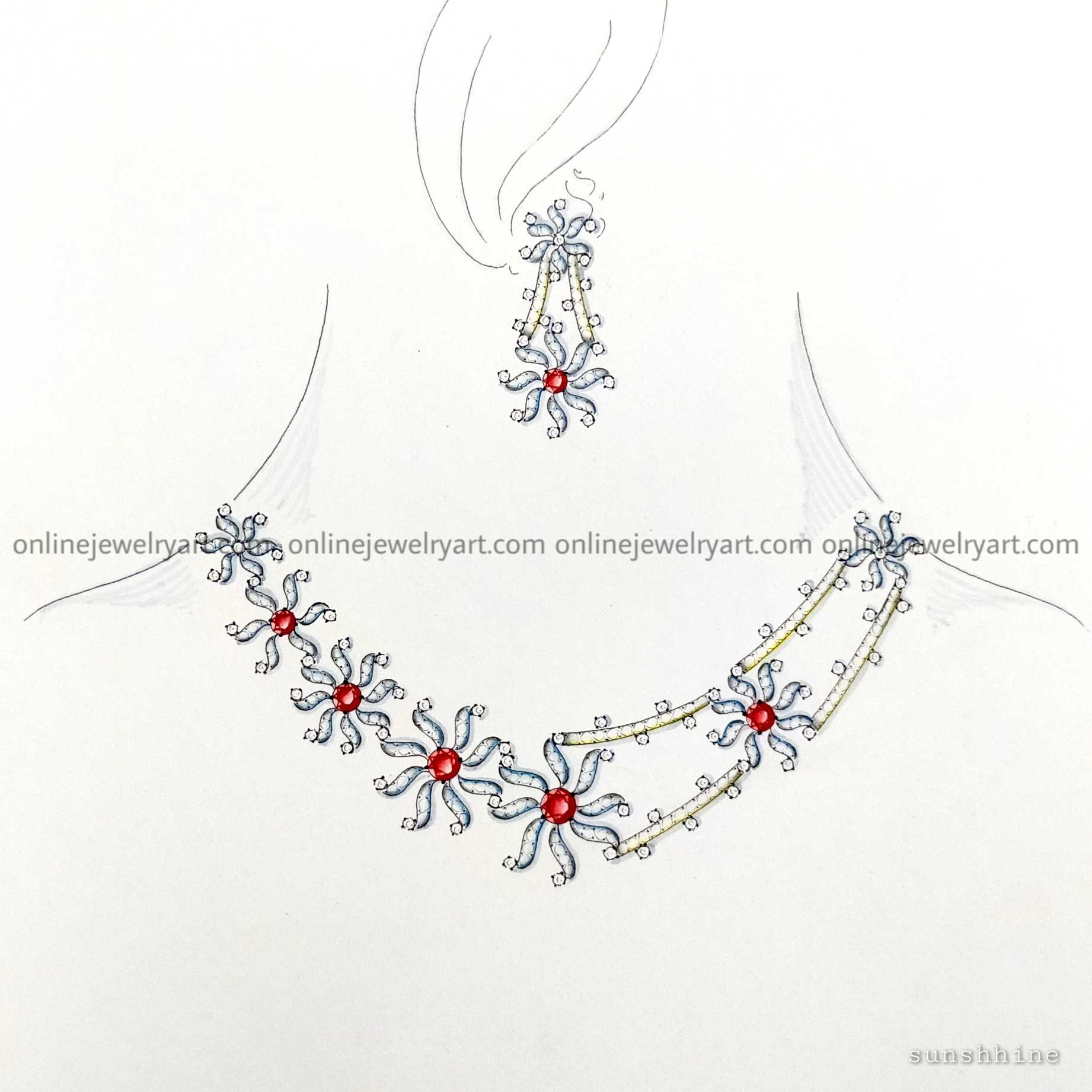 Light Weight Diamond Necklace | Diamond Necklace For Women
