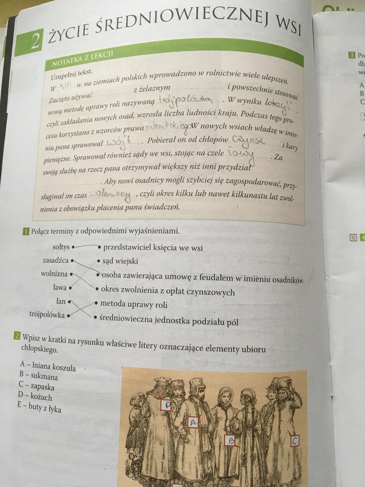Napisz Jaki Wpływ Na życie Mieszkańców średniowiecznej Wsi Miała Przyroda ŚLADAMI PRZESZŁOŚCI 2 - Życie średniowiecznej wsi | Rozwiązania ćwiczeń
