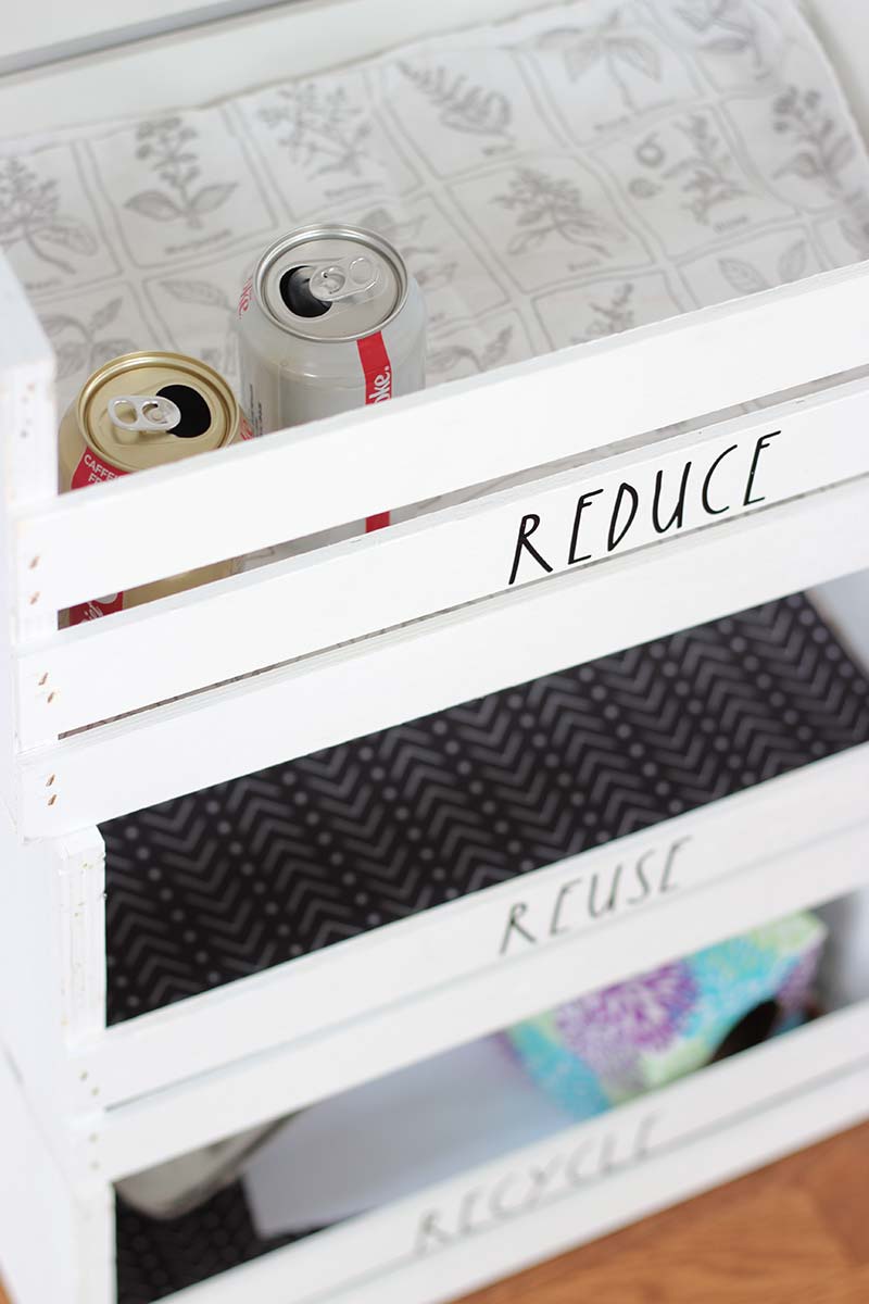 DIY Wooden Recycling Bins You'll Want in Your House | Sunny Day Family