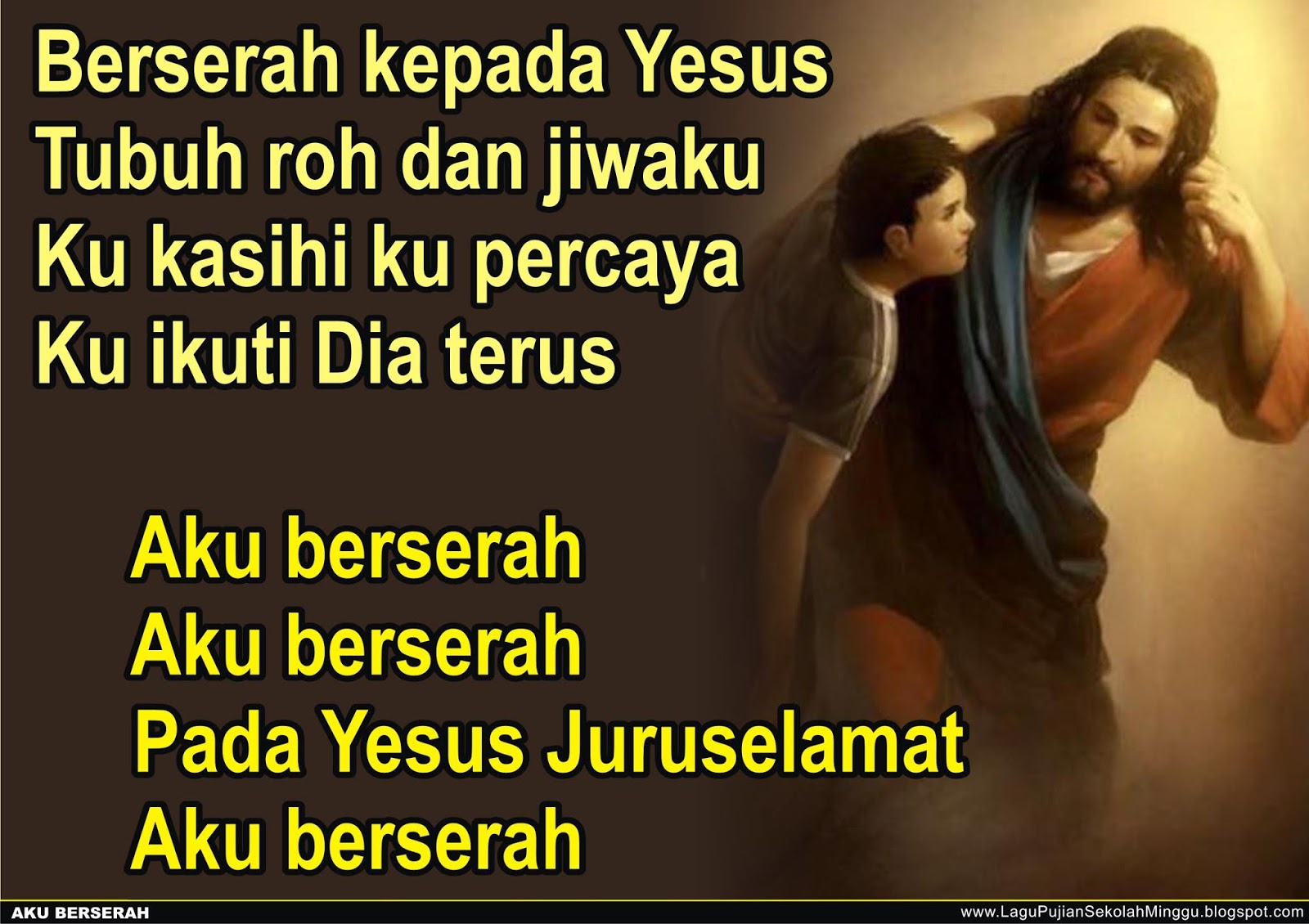 Lirik Lagu Pujian Rohani Kristen Sekolah Minggu Gereja Tuhan Yesus Aku Berserah