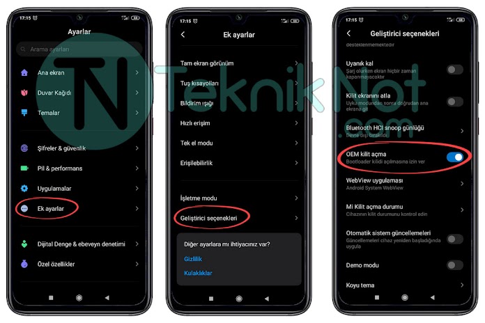 xiaomi OEM Kilidini Açma