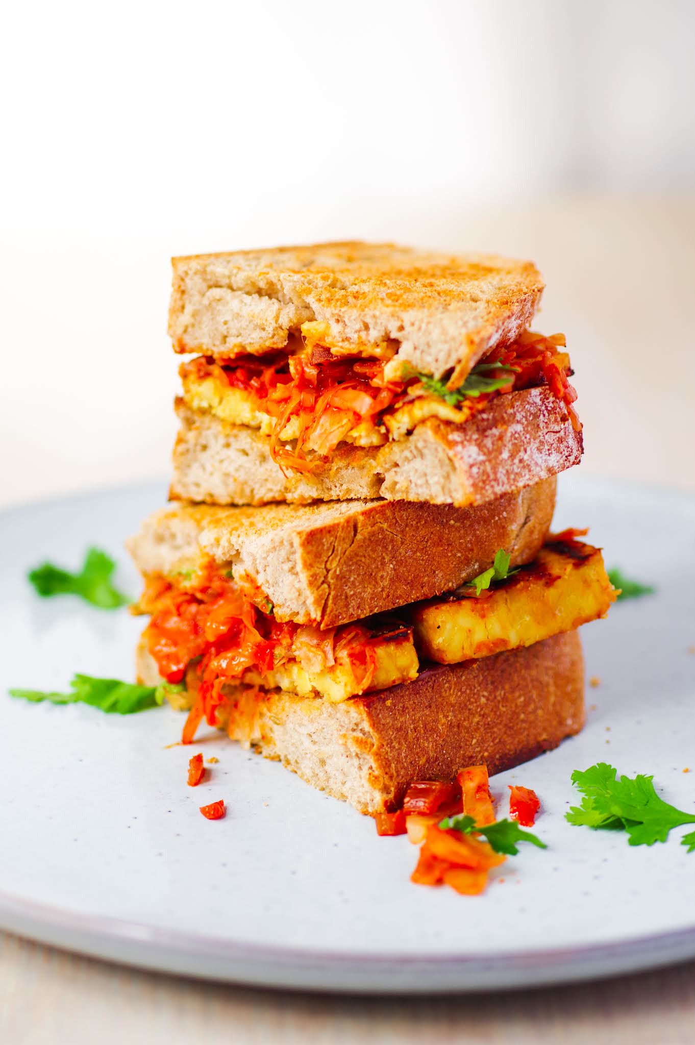 Spicy Tempeh & Peanut Butter Sandwich Euphoric Vegan