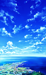 anime sky landscape background