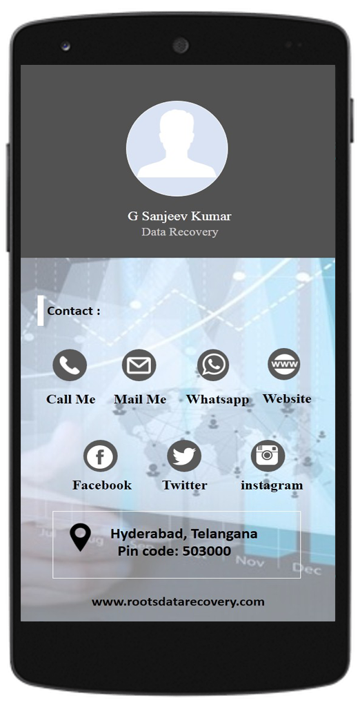 Red Color Digital V Card