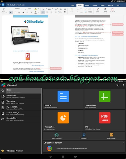 OfficeSuite + PDF Editor Premium v8.7.5222 Terbaru
