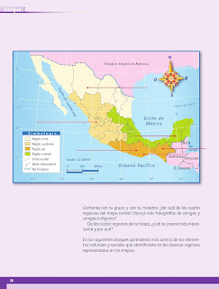 Apoyo Primaria Geografía 4to grado Bloque I lección 4 Las regiones de México