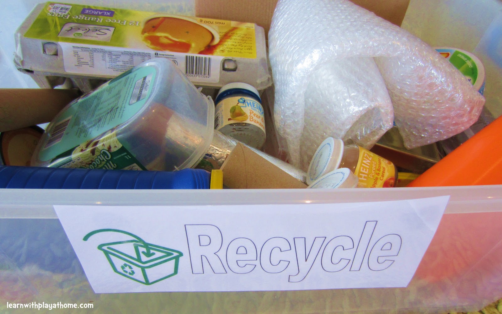 Learn with Play at Home: Recycling Sorting Activity + Free Printable