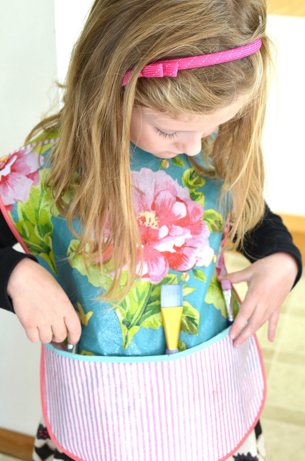 Jane of all Trades Kids' Art Smock made with reusable shopping bags a