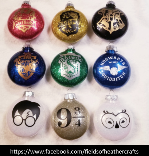 Fields Of Heather: Harry Potter Christmas Ornaments With Cricut (Free SVGS)
