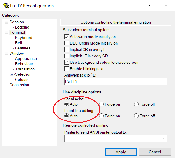 Notes of a Programmer Problem Keyboard Input Echoed Back to Serial