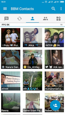Tampilan Contact BBM Grid Tampilan Contact BBM Grid