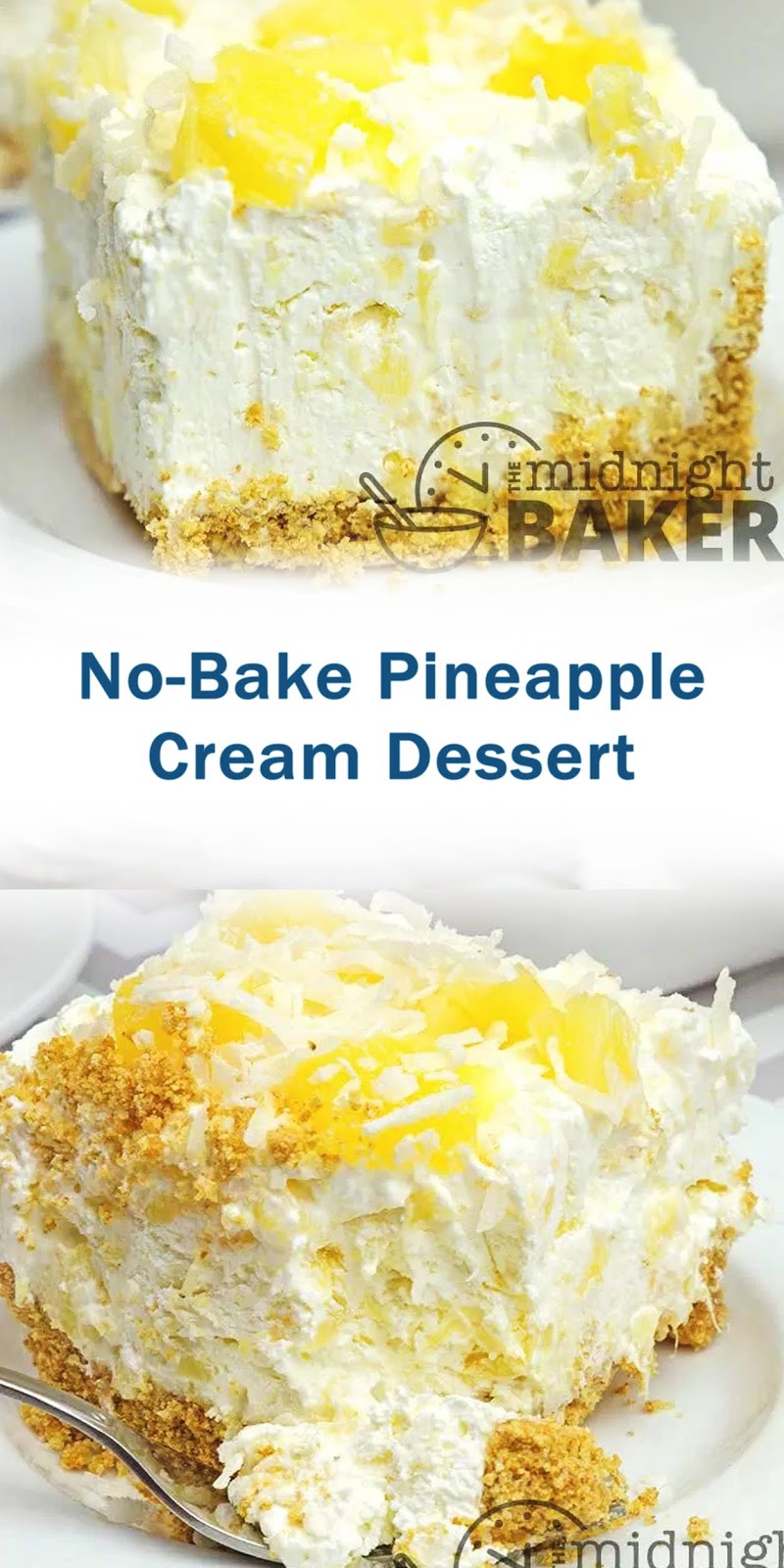 NoBake Pineapple Cream Dessert