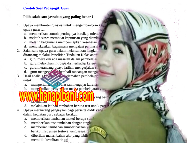 Download Contoh Soal Pedagogik Asesmen Kompetensi Guru Akg Madrasah
