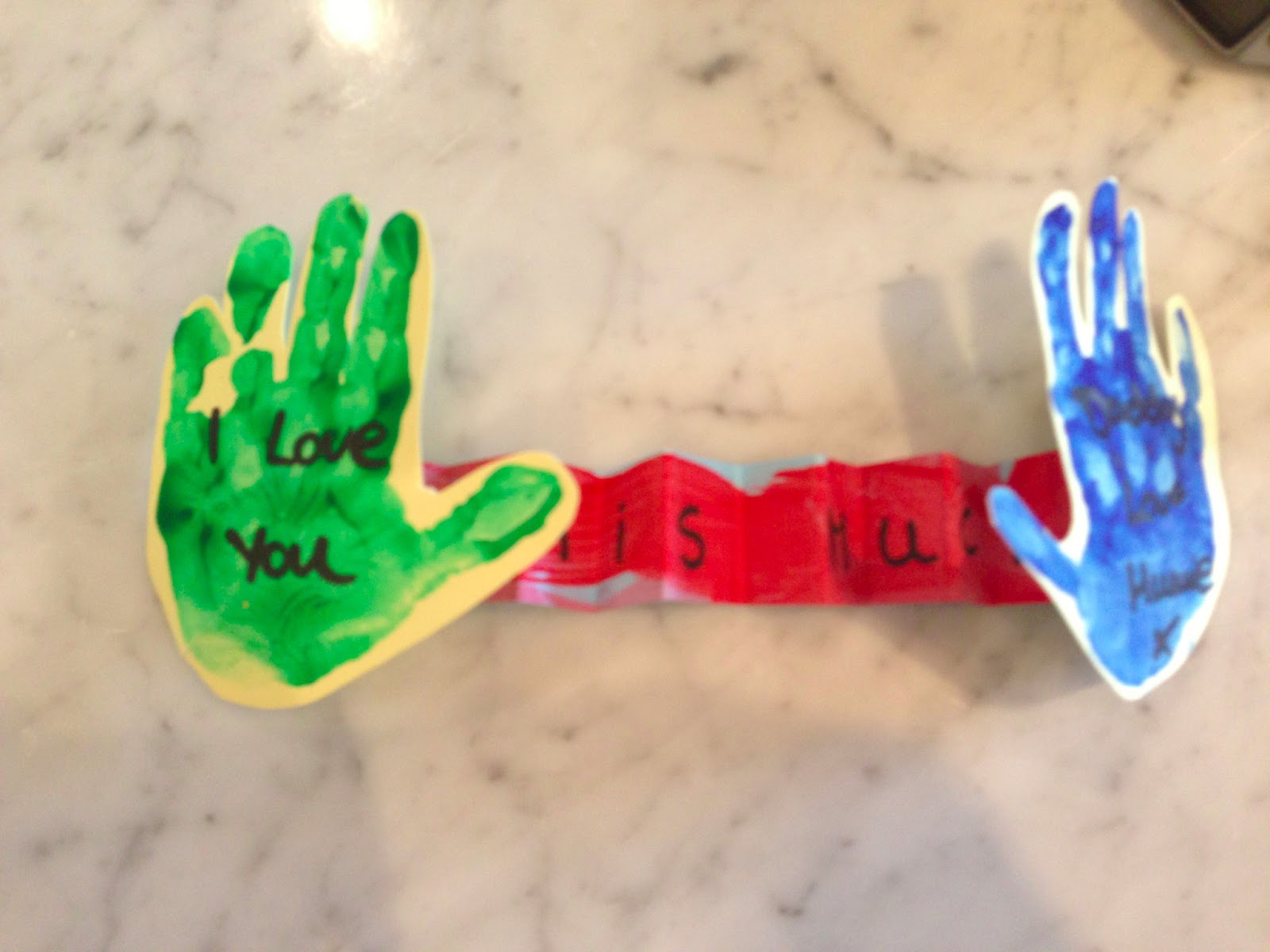 Toddler Arts and Crafts: June - "I love you... this much... Daddy"