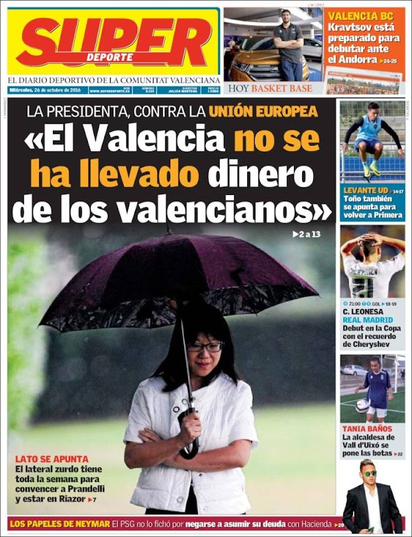 Valencia, Superdeporte: "El Valencia no se ha llevado dinero de los valencianos"