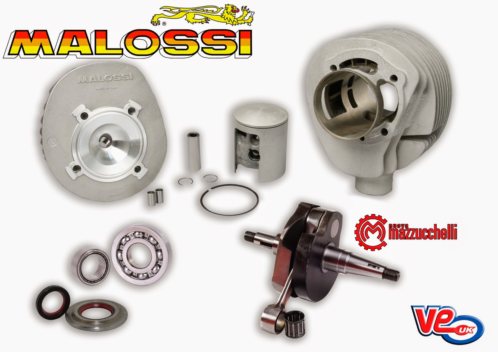 VE Scooter Spares: NEW - Malossi PX 225cc Race Cylinder