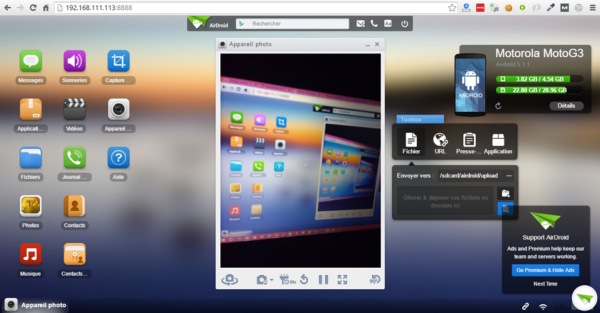 afficher son Android sur PC, Contrôler son Android sur PC, Après avoir installer AirDroid sur votre machine connectez-vous en utilisant les mêmes informations de création de compte sur votre Android.